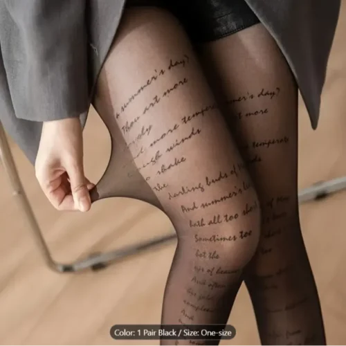 جوراب شلواری طرح متن نوشته