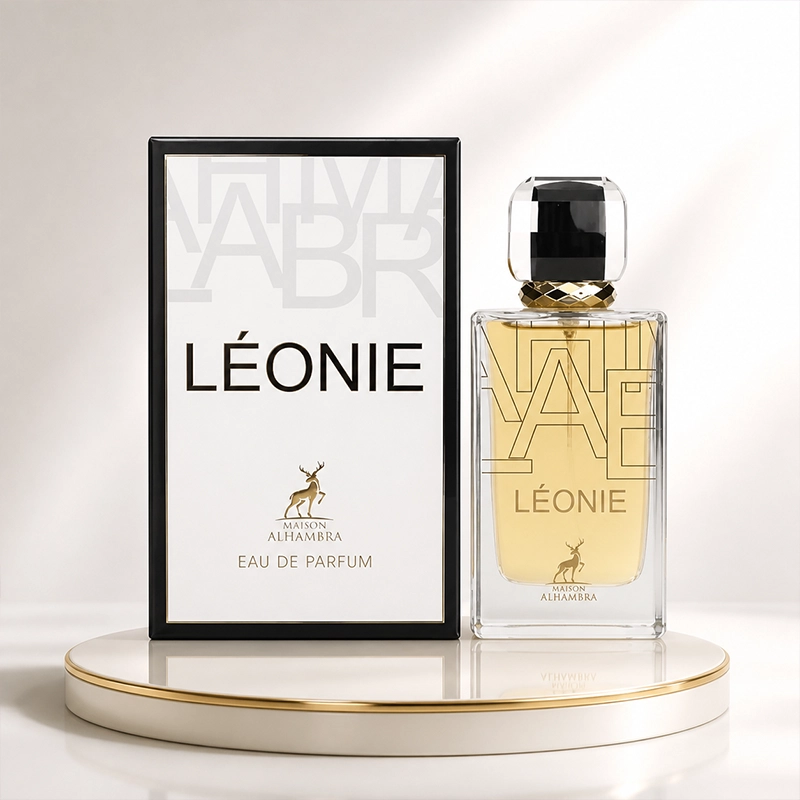 ادکلن Léonie Maison Alhambra با جعبه و شیشه مینیمال