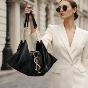 کیف زنانه مشکی با یراق طلایی YSL